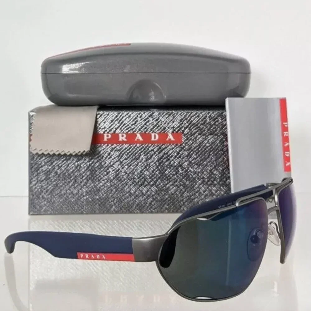 New Prada Sport Blue Authentic Men's 66mm Sunglasses